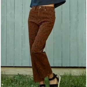 Nwt Universal Thread Womens Jeans Brown Animal Print Size 4